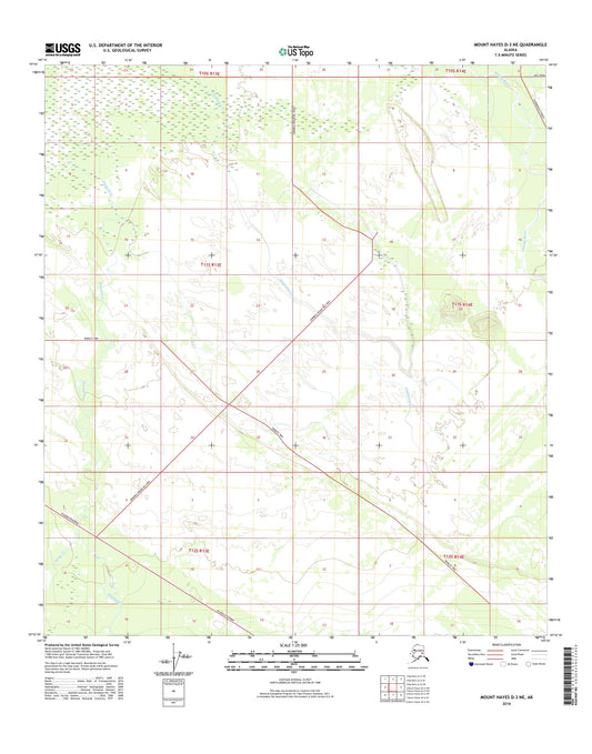 Mount Hayes D-3 NE Alaska US Topo Map Image