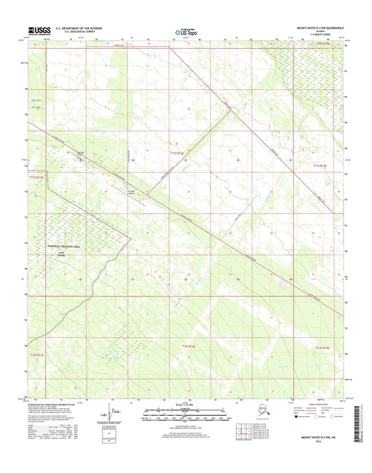 Mount Hayes D-3 NW Alaska US Topo Map Image