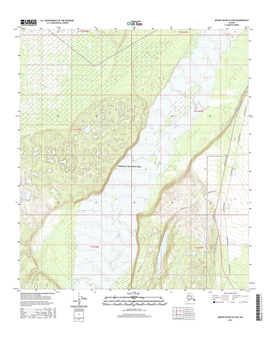 Mount Hayes D-4 NW Alaska US Topo Map Image