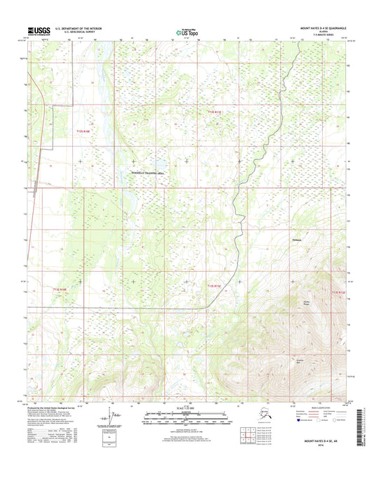 Mount Hayes D-4 SE Alaska US Topo Map Image
