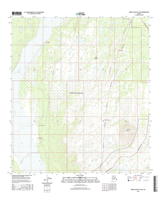 Mount Hayes D-4 SW Alaska US Topo Map Image