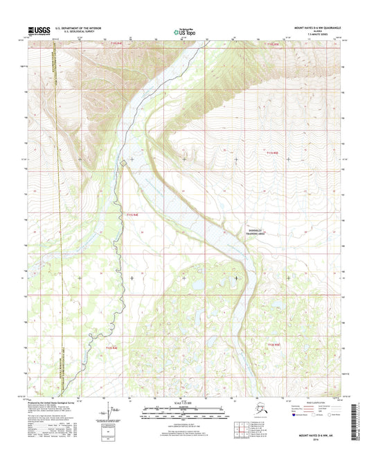 Mount Hayes D-6 NW Alaska US Topo Map Image