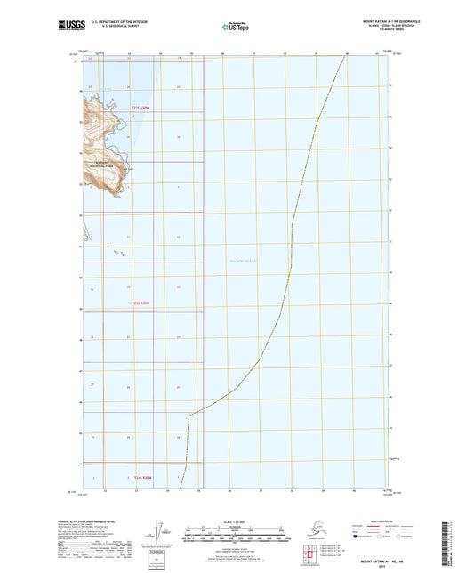 Mount Katmai A-1 NE Alaska US Topo Map Image