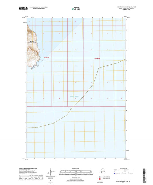 Mount Katmai A-1 SW Alaska US Topo Map Image