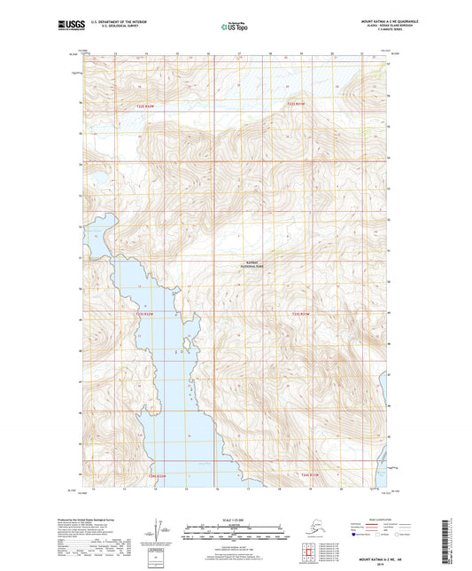 Mount Katmai A-2 NE Alaska US Topo Map Image