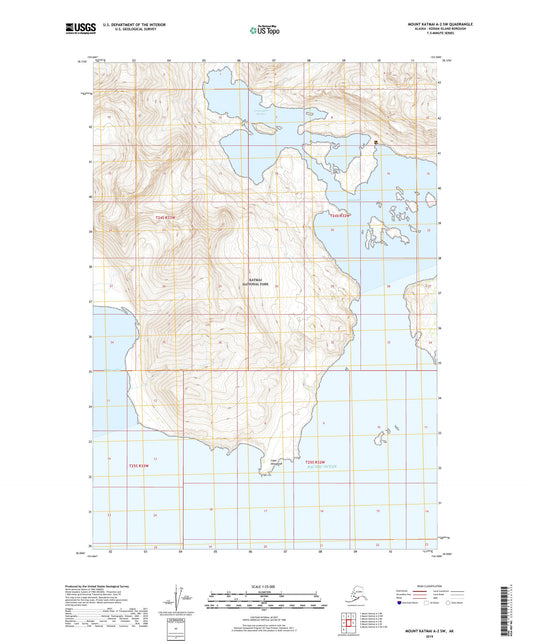 Mount Katmai A-2 SW Alaska US Topo Map Image