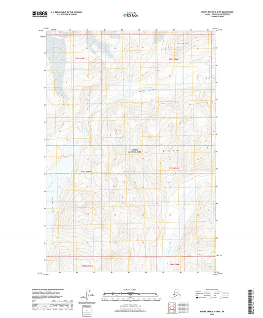 Mount Katmai A-3 NW Alaska US Topo Map Image