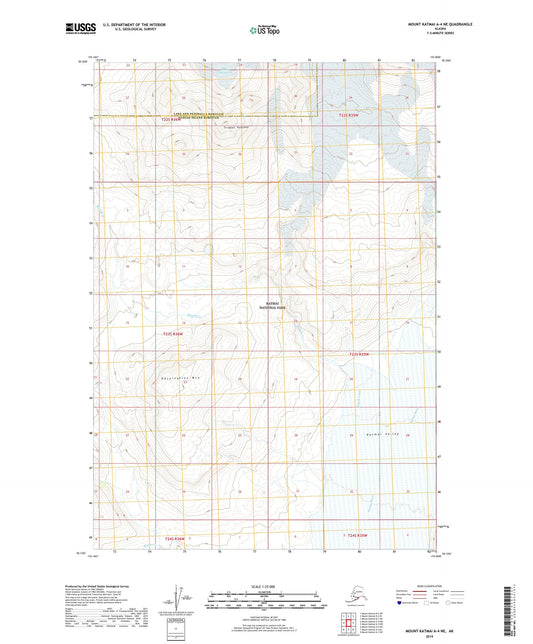 Mount Katmai A-4 NE Alaska US Topo Map Image