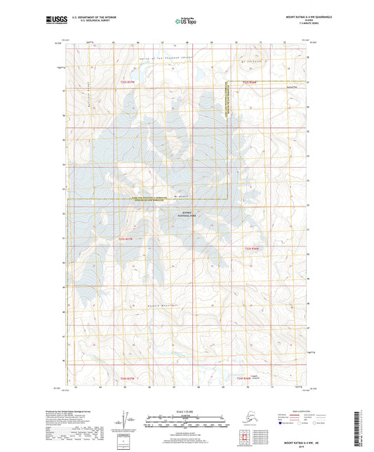 Mount Katmai A-4 NW Alaska US Topo Map Image