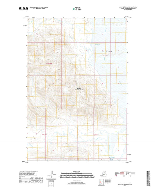 Mount Katmai A-4 SE Alaska US Topo Map Image