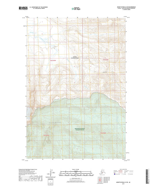 Mount Katmai A-5 SW Alaska US Topo Map Image