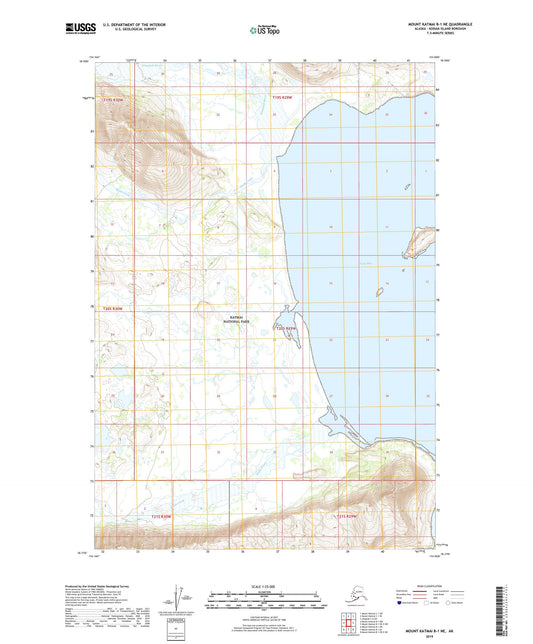 Mount Katmai B-1 NE Alaska US Topo Map Image
