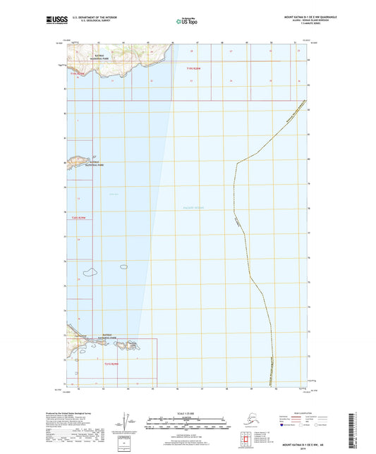 Mount Katmai B-1 OE E NW Alaska US Topo Map Image