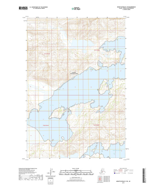 Mount Katmai B-1 SW Alaska US Topo Map Image