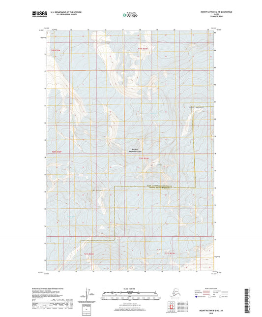 Mount Katmai B-2 NE Alaska US Topo Map Image