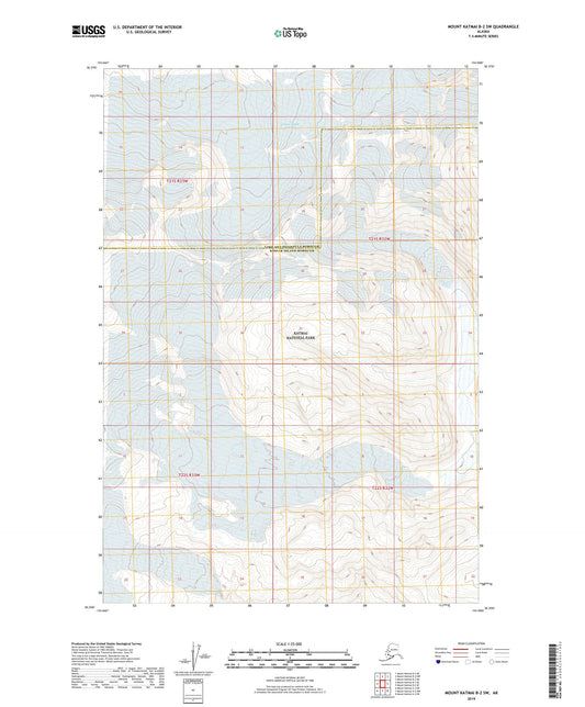 Mount Katmai B-2 SW Alaska US Topo Map Image