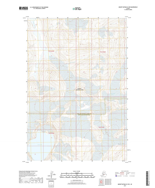 Mount Katmai B-3 SW Alaska US Topo Map Image