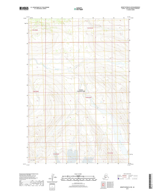Mount Katmai B-4 NE Alaska US Topo Map Image