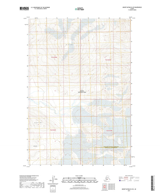 Mount Katmai B-4 SE Alaska US Topo Map Image