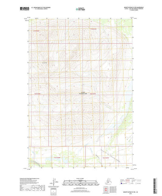 Mount Katmai B-5 NE Alaska US Topo Map Image