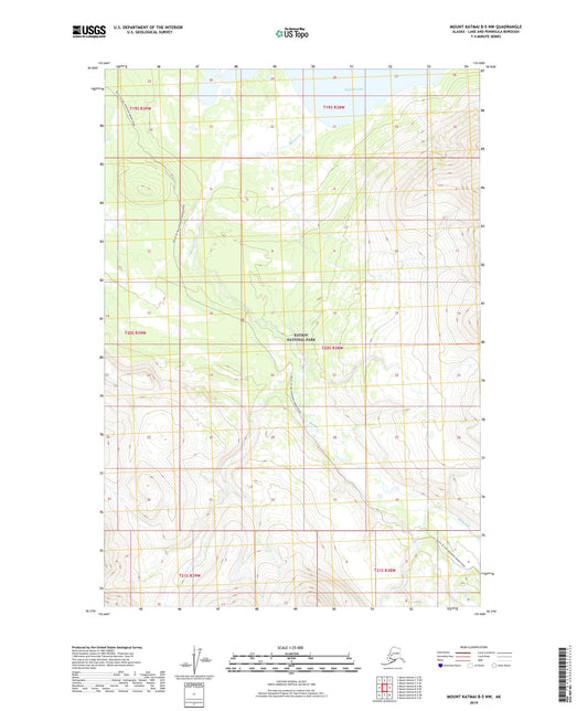 Mount Katmai B-5 NW Alaska US Topo Map Image