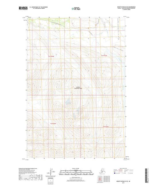 Mount Katmai B-5 SE Alaska US Topo Map Image