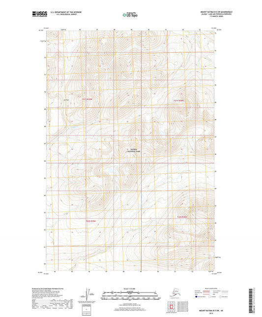 Mount Katmai B-5 SW Alaska US Topo Map Image