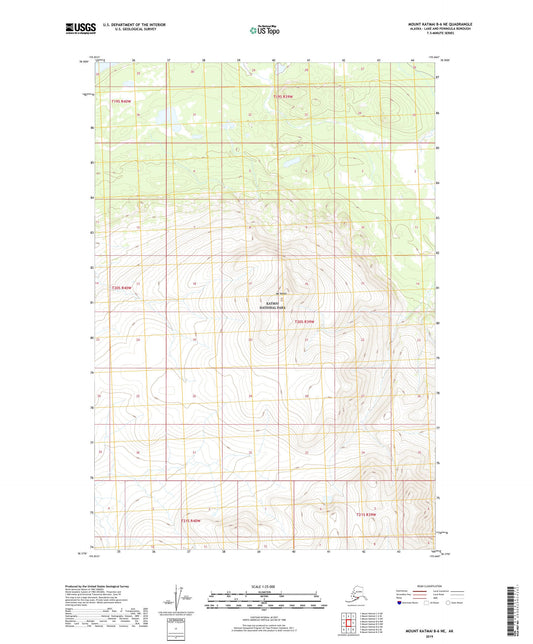 Mount Katmai B-6 NE Alaska US Topo Map Image