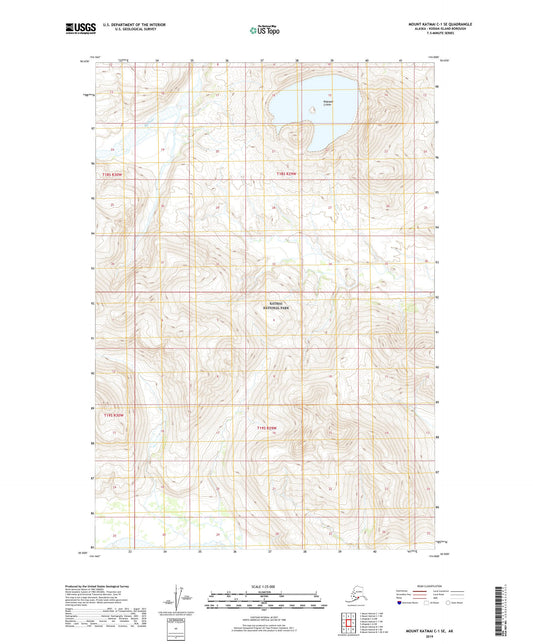 Mount Katmai C-1 SE Alaska US Topo Map Image