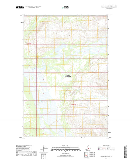 Mount Katmai C-3 SE Alaska US Topo Map Image