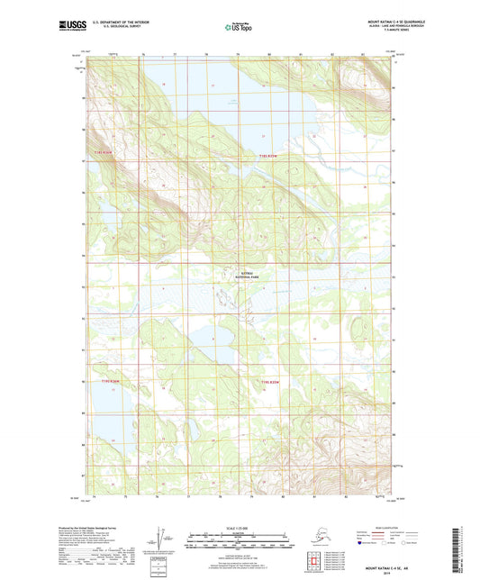 Mount Katmai C-4 SE Alaska US Topo Map Image