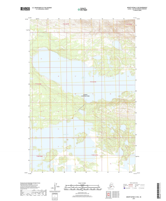 Mount Katmai C-5 NE Alaska US Topo Map Image