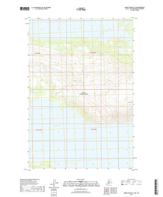 Mount Katmai C-5 SW Alaska US Topo Map Image