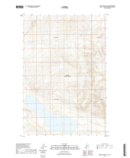 Mount Katmai D-6 SW Alaska US Topo Map Image