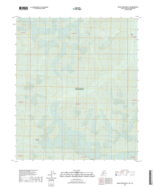Mount Michelson A-1 NE Alaska US Topo Map Image