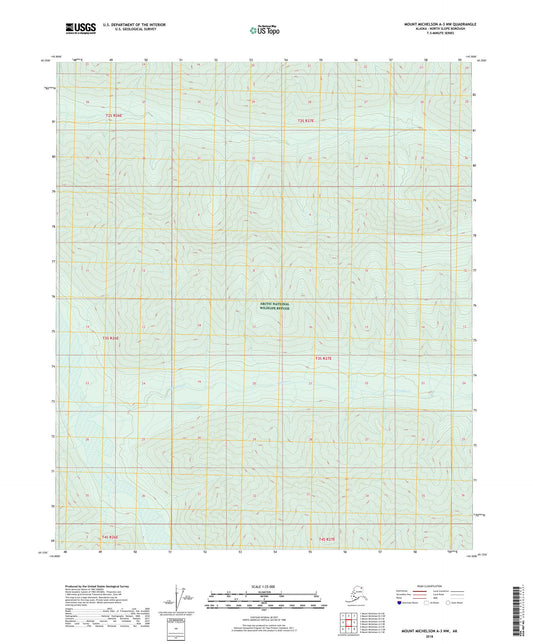 Mount Michelson A-3 NW Alaska US Topo Map Image