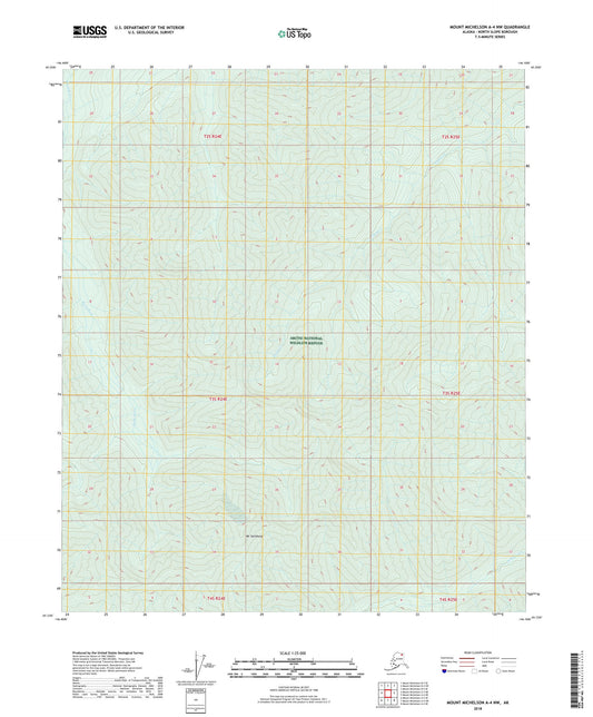 Mount Michelson A-4 NW Alaska US Topo Map Image