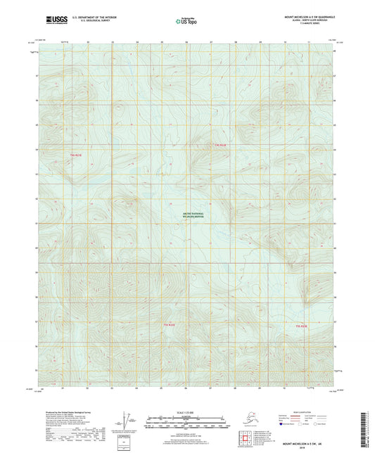 Mount Michelson A-5 SW Alaska US Topo Map Image