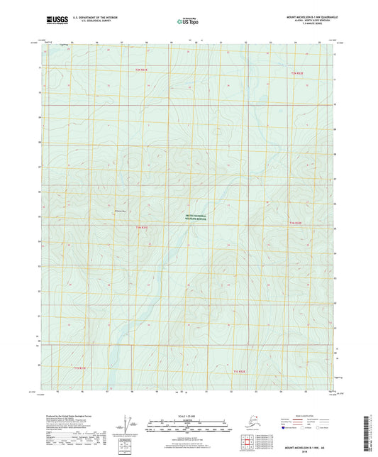Mount Michelson B-1 NW Alaska US Topo Map Image