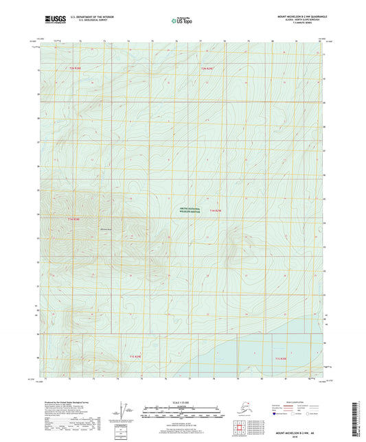 Mount Michelson B-2 NW Alaska US Topo Map Image