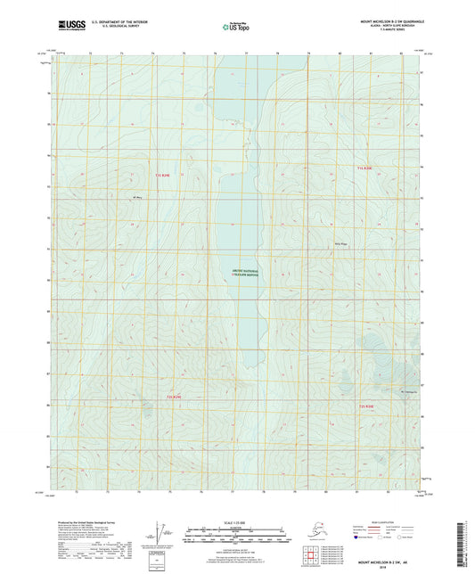 Mount Michelson B-2 SW Alaska US Topo Map Image