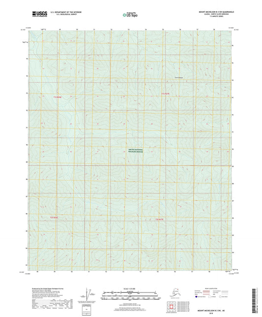 Mount Michelson B-3 SW Alaska US Topo Map Image