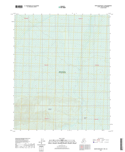 Mount Michelson C-1 NW Alaska US Topo Map Image