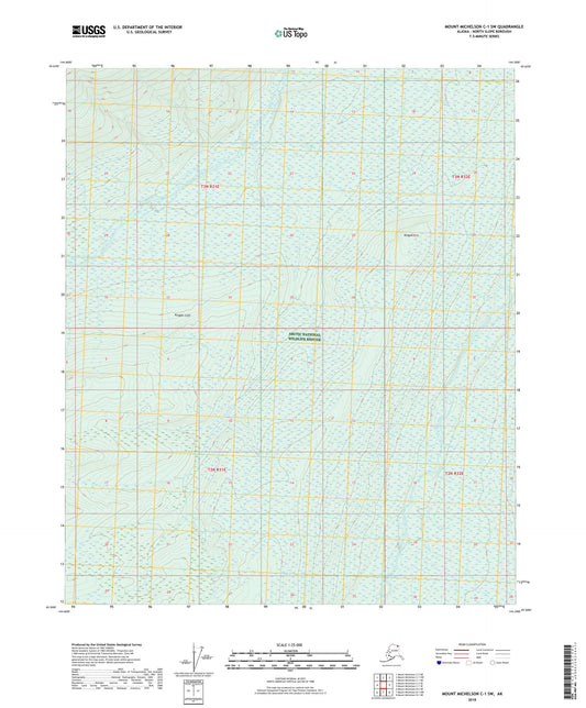 Mount Michelson C-1 SW Alaska US Topo Map Image