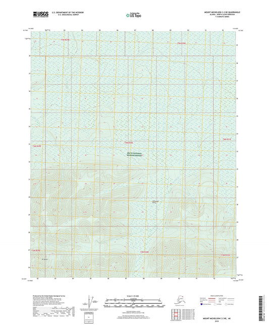 Mount Michelson C-2 NE Alaska US Topo Map Image