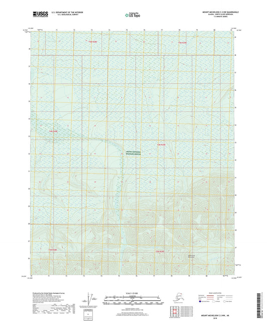 Mount Michelson C-2 NW Alaska US Topo Map Image