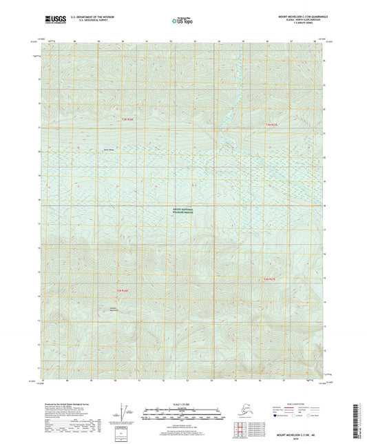 Mount Michelson C-3 SW Alaska US Topo Map Image