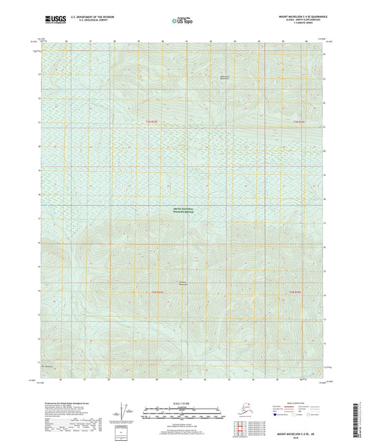 Mount Michelson C-4 SE Alaska US Topo Map Image