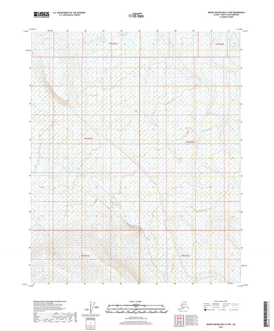 Mount Michelson C-5 NW Alaska US Topo Map Image