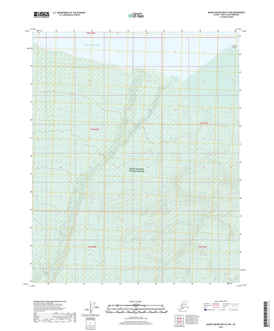 Mount Michelson D-2 NW Alaska US Topo Map Image